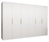 Szafy - Szafa uchylna otwierana MARBELLA 1 300 wys. 202 cm Biały + u. Złoty - miniaturka - grafika 1