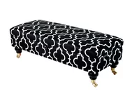 Ławki do przedpokoju - Kufer tapicerowany skrzynia QM-7 200cm EMRAWOOD Arabeska Classic 01 - miniaturka - grafika 1