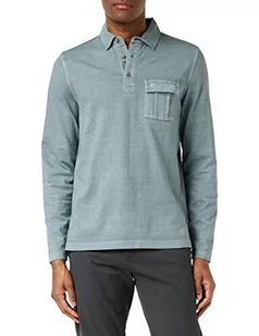 camel active H-Polo 4093313P20 męska koszulka polo z rękawami, zielony (Lead Green 73), M - Koszulki męskie - miniaturka - grafika 1