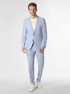 HUGO Męski garnitur - Arti/Hesten232X Mężczyźni Super Slim Fit Sztuczne włókno niebieski jednolity, 46 - Garnitury - miniaturka - grafika 1