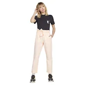 Spodnie damskie - Volcom Spodnie damskie Pap Bag Pant żółty Jasna brzoskwinia 27 - miniaturka - grafika 1