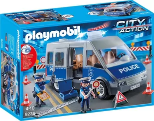 Playmobil 9236 Samochód policyjny z blokadą drogow - Klocki - miniaturka - grafika 1