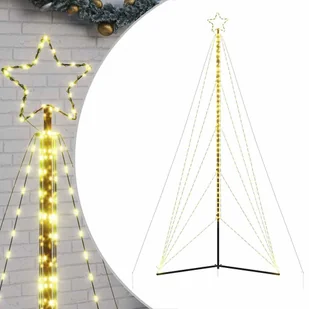 vidaXL Lampki choinkowe, 615 ciepłych białych LED, 404,5 cm - Ozdoby bożonarodzeniowe - miniaturka - grafika 1