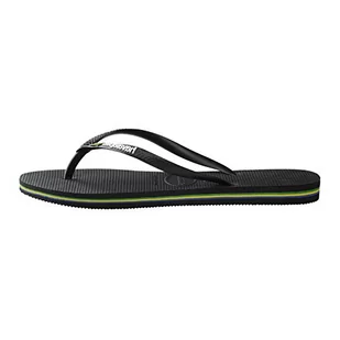 Havaianas Damskie japonki Slim Brasil z logo, czarny, 35/36 EU - Klapki i japonki damskie - miniaturka - grafika 1