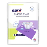 Pieluchy dla dorosłych - Seni Super Plus, pieluchomajtki, Large, 100-150 cm, 30 sztuk - miniaturka - grafika 1