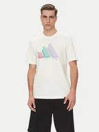 Koszulki męskie - adidas T-Shirt Lounge Ice Graphic JJ4020 Biały Regular Fit - miniaturka - grafika 1