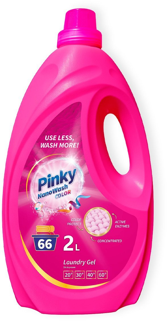Żel do prania tkanin kolorowych 2L 66 prań NanoWash Color PINKY