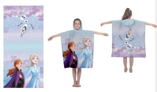 Ręcznik Poncho Kraina Lodu 55X110 Frozen Ponczo - Okrycia kąpielowe dla dzieci - miniaturka - grafika 1