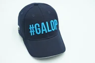 Koszulki jeździeckie - Czapka Jeździecka Z Daszkiem Galop Wear #Galop Granatowa Z Flagą Polski - miniaturka - grafika 1