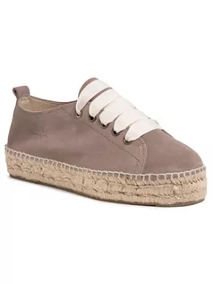 Espadryle damskie - Manebi Espadryle Sneakers D K 1.9 E0 Brązowy - grafika 1