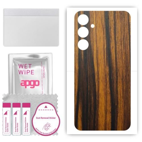 folia naklejka skórka strukturalna na TYŁ do Samsung Galaxy A05s - Drewno Tygrysie - apgo SKINS