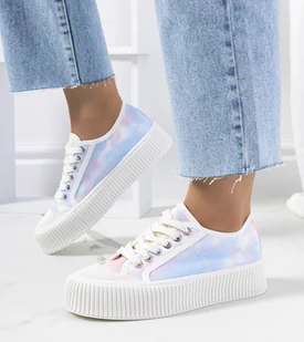 Niebiesko różowe trampki damskie Steen -40 - Botki damskie - miniaturka - grafika 1