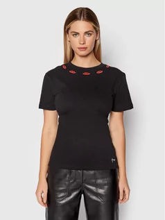Koszulki i topy damskie - Guess T-Shirt Leontina W1YI0U JA911 Czarny Regular Fit - grafika 1