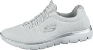 Sneakersy damskie - Skechers Summits, damskie sneakersy z siateczki, buty sportowe w kolorze białym i srebrnym, wkładka z pianki z pamięcią kształtu Skechers, można prać w pralce - miniaturka - grafika 1