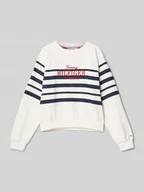 Bluzy dla dziewczynek - Bluza z wyhaftowanym logo - miniaturka - grafika 1