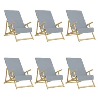Ręczniki - Ręczniki Plażowe, 6 Szt., Szare, 60X135 Cm, Tkanina, 400 G/M² - miniaturka - grafika 1