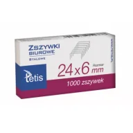 Zszywki - Tetis Zszywki biurowe 24/6 1000 szt. - miniaturka - grafika 1