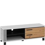 Szafki RTV - Szafka RTV 2S LAM-11 Lamir MebloCross Dąb Grange / Grafit Mat / Czarny Mat - miniaturka - grafika 1