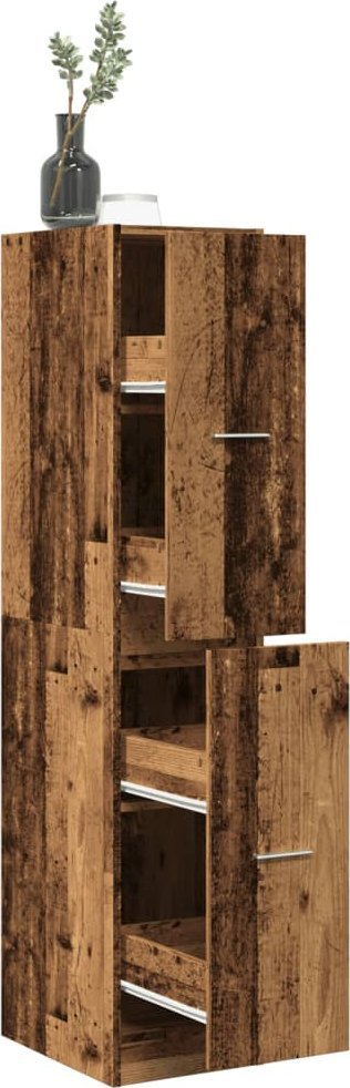 vidaXL vidaXL Szafka apteczna, stare drewno, 30x41x144,5 cm