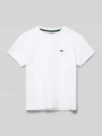 Koszulki dla chłopców - T-shirt z naszywką z logo - miniaturka - grafika 1