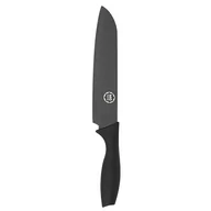 Noże kuchenne - Nóż Santoku BLACK, stal nierdzewna, czarny, 6,5” - miniaturka - grafika 1