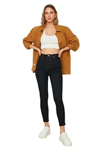 Trendyol Navy Lacivert Wysoki Stan Skinny Jeansy Damskie, Granatowy, 40 - Spodnie damskie - miniaturka - grafika 1