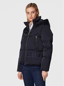 Kurtki damskie - Tommy Hilfiger Kurtka puchowa Sateen WW0WW36062 Granatowy Regular Fit - miniaturka - grafika 1
