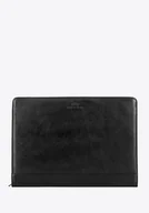 Teczki i aktówki - Aktówka ze skóry naturalnej z ochroną RFID czarna - miniaturka - grafika 1