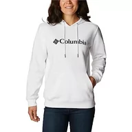 Bluzy damskie - Columbia Logo damska bluza z kapturem logo, biały, M - miniaturka - grafika 1