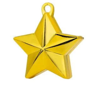 Ciężarek do balonów hel obciążnik złoty gwiazdka 1 sztuka - Balony i akcesoria - miniaturka - grafika 1