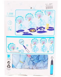 GIRLANDA Z BALONAMI 3M ROCZEK NIEBIESKA - Baby shower i roczek - miniaturka - grafika 1