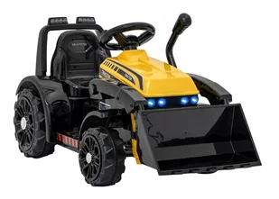 Traktor Spychacz dla Dzieci na Aku 6V Ruchoma Łyżka Dźwięki Żółty - Pojazdy elektryczne dla dzieci - miniaturka - grafika 1
