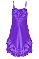 Piżamy damskie - HALKA IVON SATYNA FIOLET - D Karen - miniaturka - grafika 1