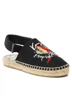 Buty dla dziewczynek - Kenzo Kids Espadryle K19093 Czarny - grafika 1