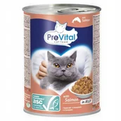 Mokra karma dla kotów - PREVITAL Karma mokra w kawałkach dla kota Łosoś galaretka 415g - miniaturka - grafika 1