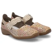 Półbuty damskie - Półbuty damskie ażurowe Rieker 41399-92 MULTI 39 - miniaturka - grafika 1