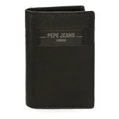Portfele - Pepe Jeans Checkbox Portfel pionowy z portmonetką Czarny 8,5x11,5x1 cms Skóra, czarny, Talla única, Portfolio pionowe z toreb - miniaturka - grafika 1