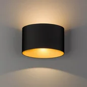 Lampy ścienne - Nowodvorski Ścienna LAMPA loft ELLIPSES LED 8181 metalowa OPRAWA kinkiet LED 10W 3000K okrągły IP54 czarny złoty 8181 - miniaturka - grafika 1