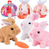 Zabawki interaktywne dla dzieci - Interaktywny Pluszowy Królik Maskotka Króliczek Wydaje Odgłosy - miniaturka - grafika 1