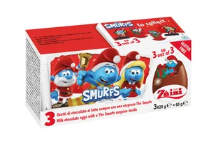 CZEKOLADOWE JAJKA NIESPODZIANKI SMERFY 3-PAK 3 x 20G EDYCJA ŚWIĄTECZNA NA BOŻE NARODZENIE - Inne słodycze - miniaturka - grafika 1