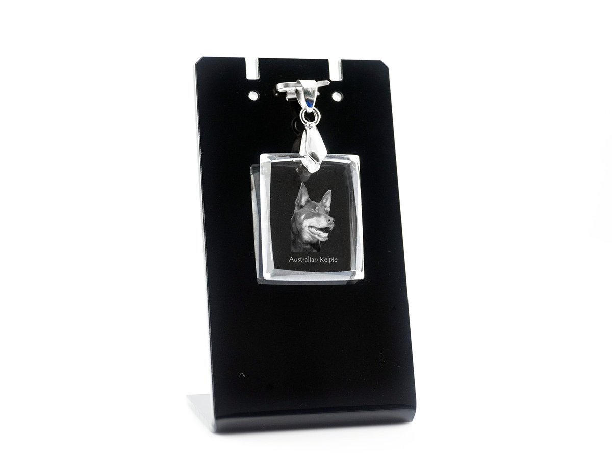 Owczarek australijski kelpie wisiorek kryształowy z psem Art-Dog