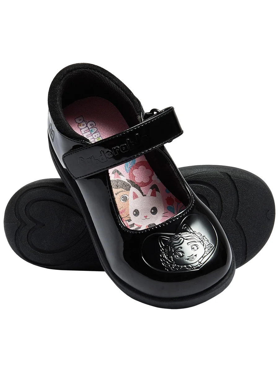 DreamWorks Gabby’s Dollhouse Buty Szkolne Dla Dziewczynek Czarne Buty Dla Dziewczynek Gabby's Dollhouse Buty Szkolne Czarny 32