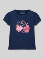 Koszulki dla dziewczynek - T-shirt z nadrukowanym motywem - miniaturka - grafika 1