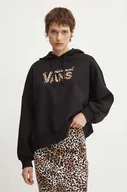 Bluzy damskie - Vans bluza damska kolor czarny z kapturem z aplikacją VN000KH9BLK1 - miniaturka - grafika 1