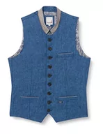 Garnitury - Bergfeuer Męska kamizelka Domenico kamizelka do stroju ludowego, niebieska, standardowa, niebieski, 48 - miniaturka - grafika 1