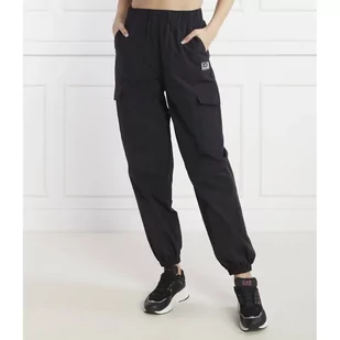EA7 Spodnie dresowe | Regular Fit - Dresy damskie - miniaturka - grafika 1