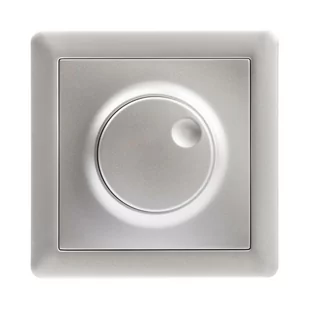 LEXMAN Ściemniacz obrotowy LEXMAN SLIM  srebrny  LEXMAN - Wyłączniki światła i elektryczne - miniaturka - grafika 1