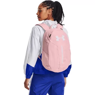 Torebki damskie - Damski plecak treningowy UNDER ARMOUR UA Hustle Lite Backpack - różowy - grafika 1