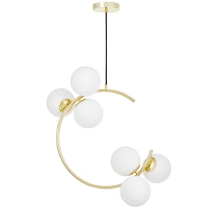 NOWOCZESNA LAMPA WISZĄCA KLASYCZNE ZŁOTO BONIO W6 - Lampy sufitowe - miniaturka - grafika 1