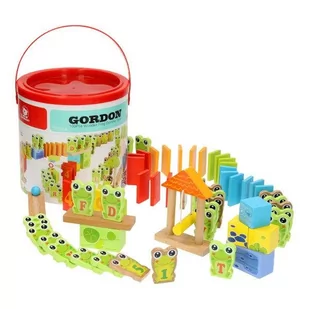 Brimarex Top Bright Domino drewniane żabki - Zabawki kreatywne - miniaturka - grafika 1